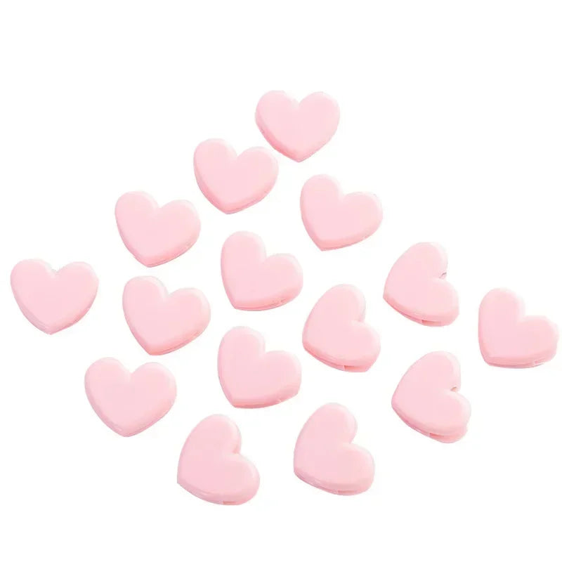 Adorable 10pcs Pink Heart Planner Clips πΈπ Kawaii Bookmarks for School & Stationery Fun! β¨π
