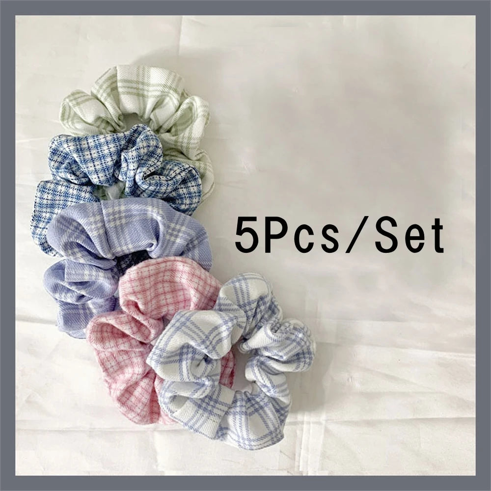 Kawaii Floral & Polka Dot Scrunchies Set πΈβ¨ | 5 Cute Elastic Hair Ties for Teens & Girls! ππ