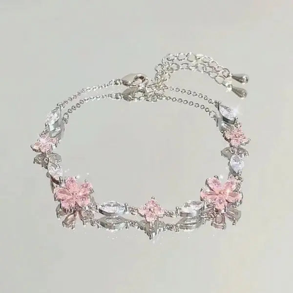 Sweet Korean Imitation Pearl Link Chain Bracelet For Women Girl Elegant Charm Crystal Bowknot Bow Jewelry Female Party Gifts
