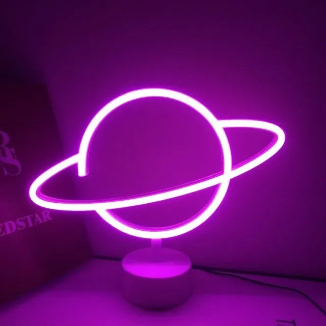 Kawaii LED Neon Night Light πβ¨ - Adorable Flamingo, Unicorn & Rainbow Decor for Kids' Rooms ππ