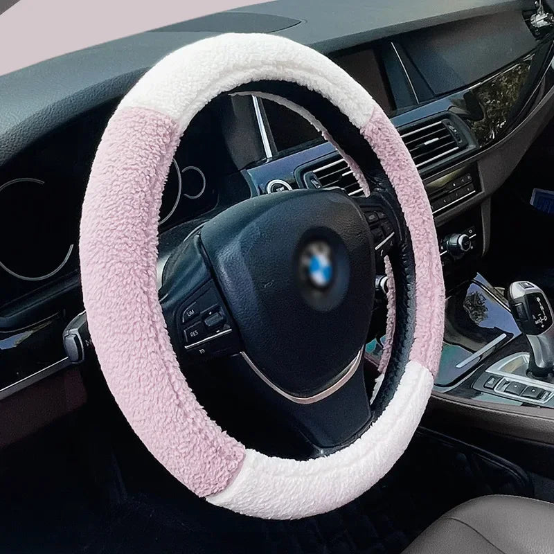 Kawaii Plush Steering Wheel Cover for Cozy Winter Drives βοΈπ Cute & Anti-Slip Car Accessory