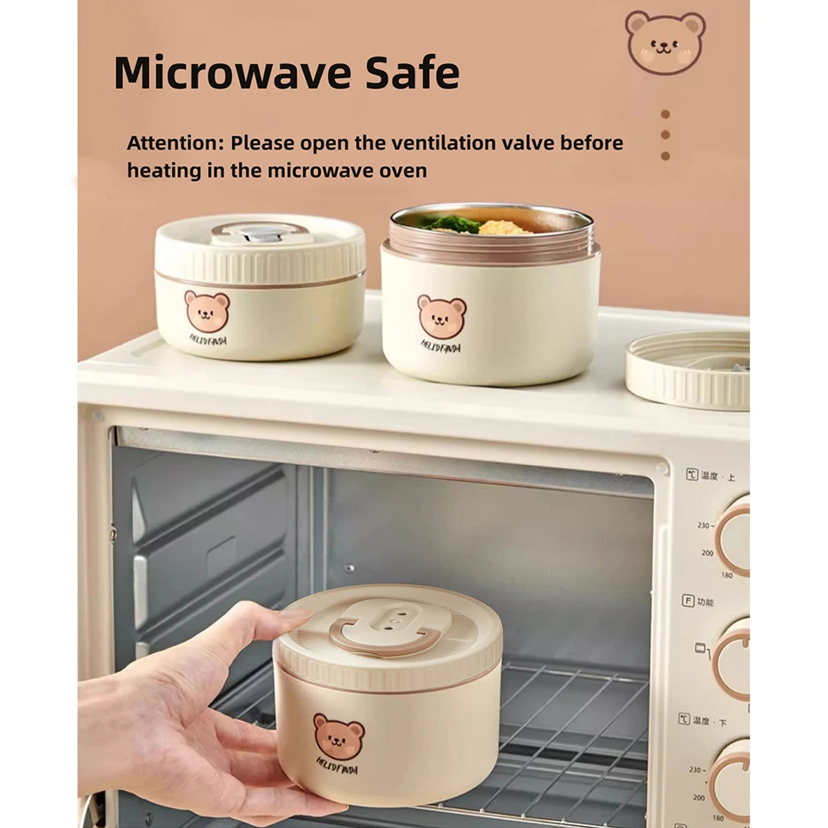 Kawaii Thermal Bento Box π±β¨ - Adorable Leak-proof Stainless Steel Lunch Container for Kids π₯’π