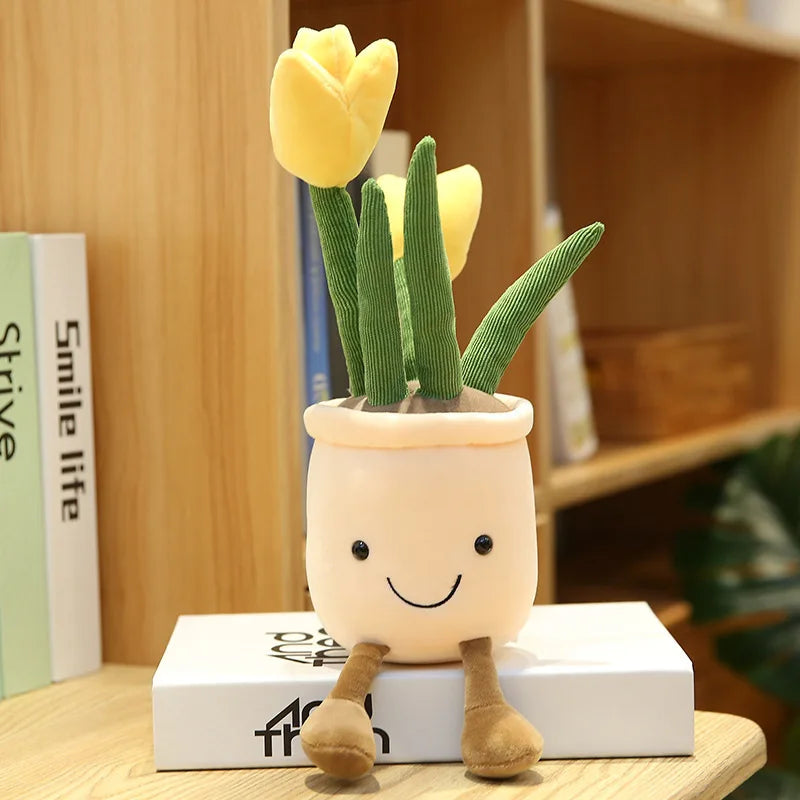 Kawaii Plush Succulent Doll π·πΌ - Adorable Tulip & Lily Of The Valley for Cozy Decor & Sweet Gifts πβ¨