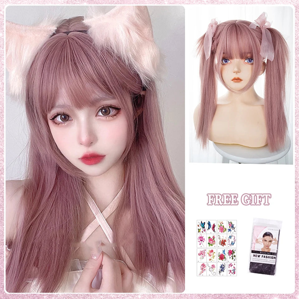 Kawaii Ombre Green Wavy Wig 🌟✨ | Heat-Resistant Fiber for Cosplay & Daily Style 💚🎀