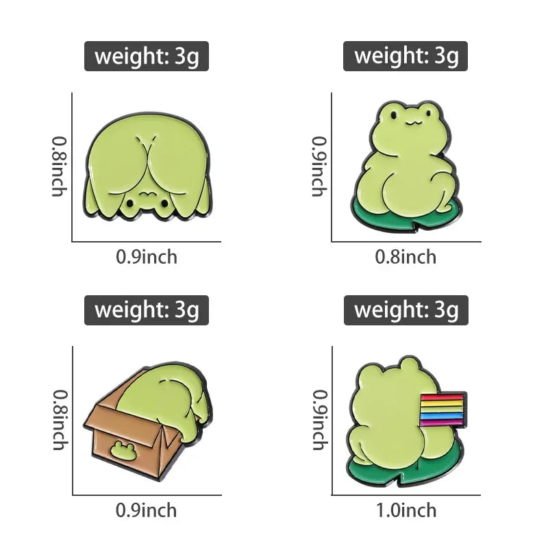 Kawaii Rainbow Frog Enamel Pin πΈπ - Adorable Cartoon Brooch for Kids & Friends! Cute Backpack Badge Gift πβ¨