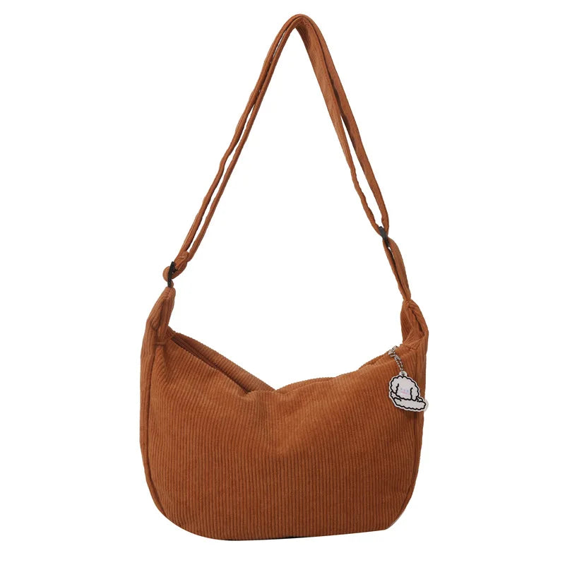 Charming Corduroy Cutie πβ¨ - Adorable Shoulder Bag for Trendy Girls! ππ - Pixie Quill