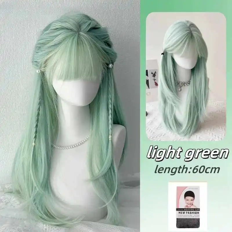 Kawaii Pink Wavy Wig πΈβ¨ | Dreamy Synthetic Cosplay Hair for School & Daily Fun! π