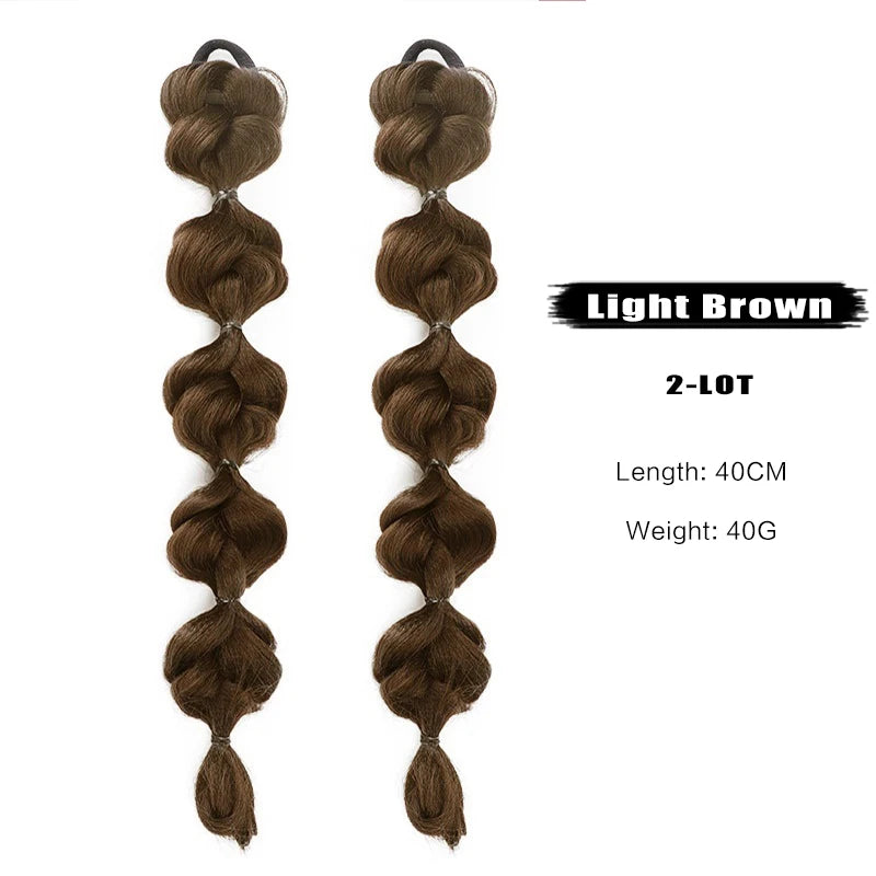 β¨ AOSI QUEEN Sweet Bubble Braid Ponytail Wig π Cute Curly Fried Dough Twists for Volume β¨