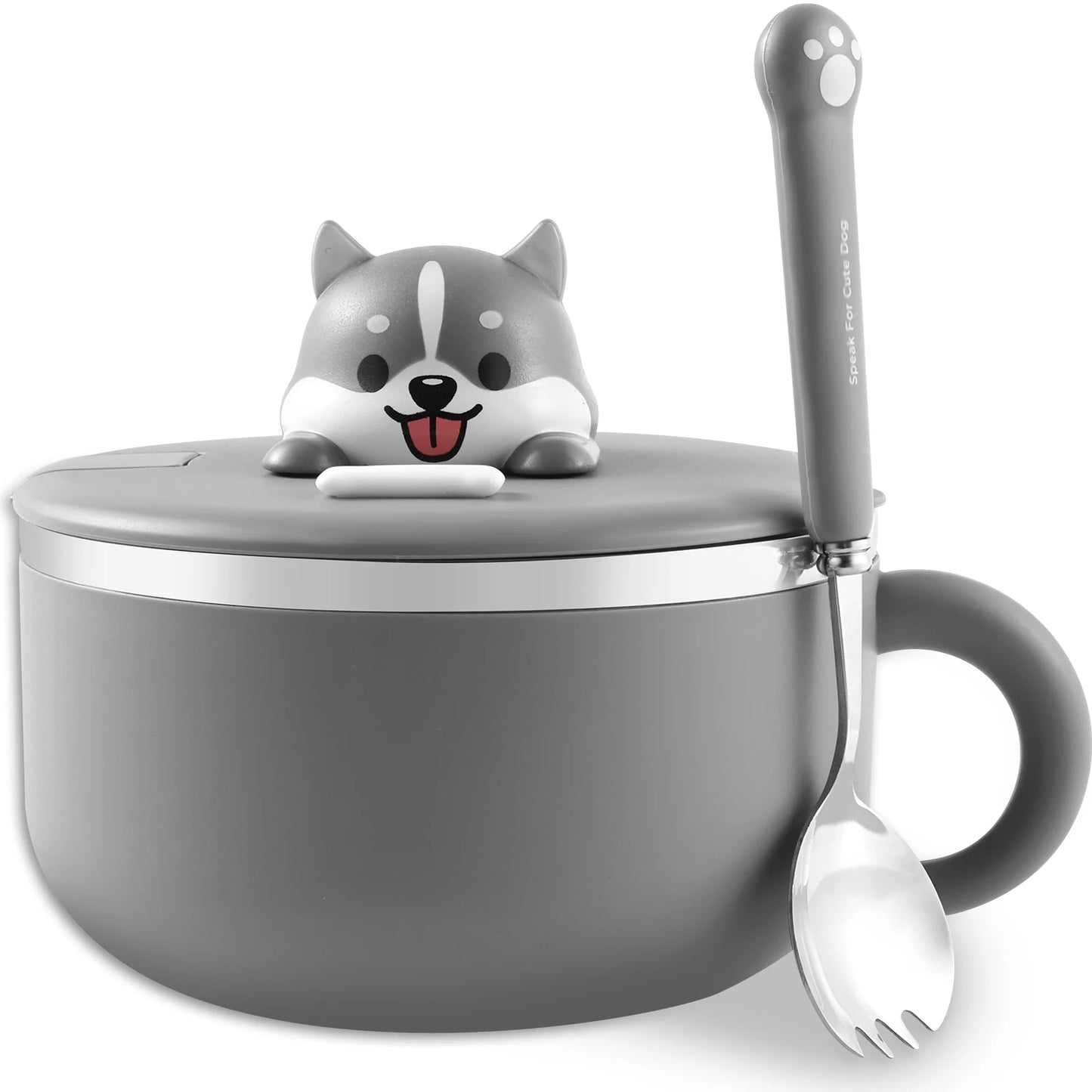 Kawaii 1200ml Stainless Steel Ramen Bowl πβ¨ with Cute Lid & Steam Vent - Perfect for Noodles, Soup, & Lunch On-the-Go! ππ₯’