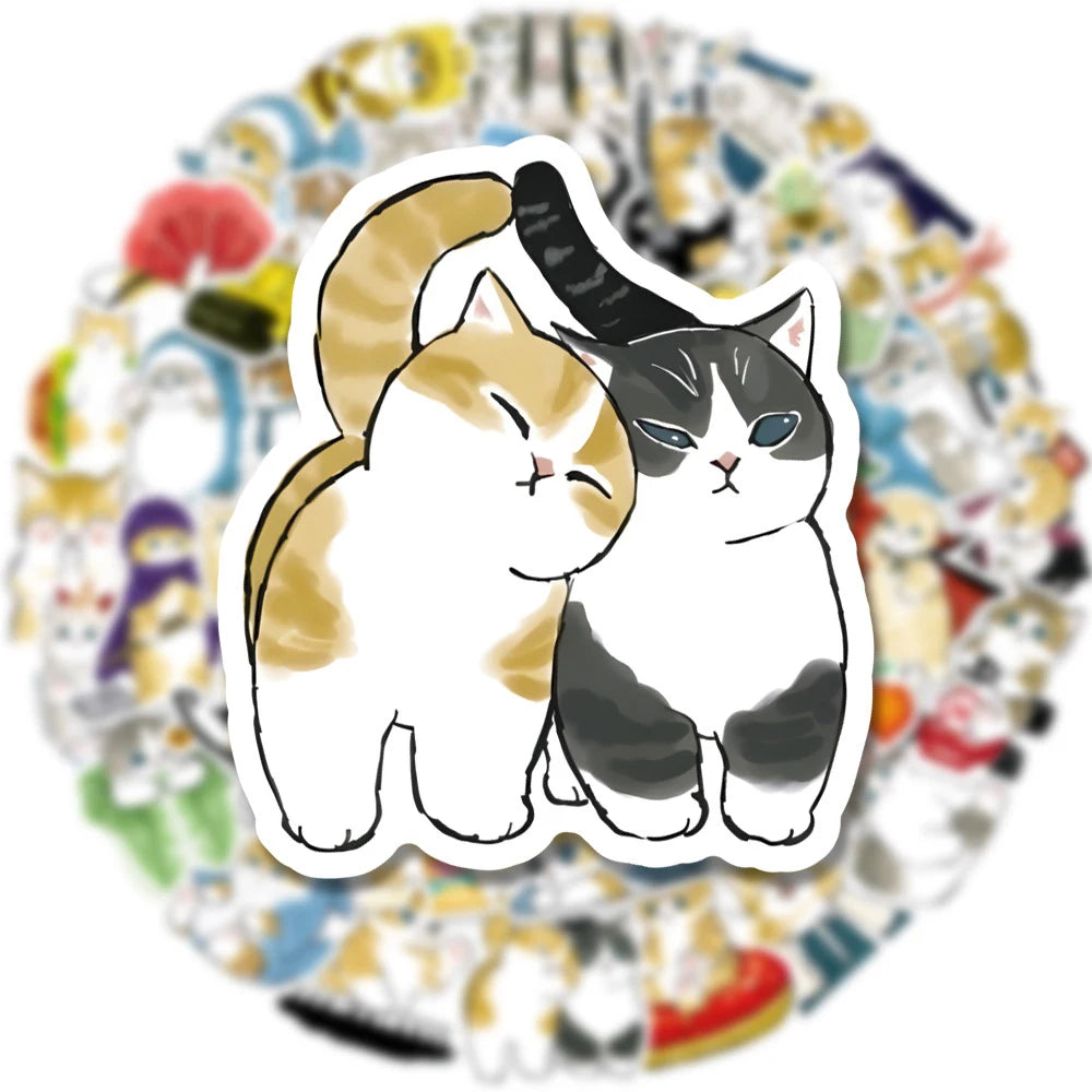 Adorable Kawaii Cat Stickers - Whimsical Graffiti Decals for Creative Fun! π±β¨
