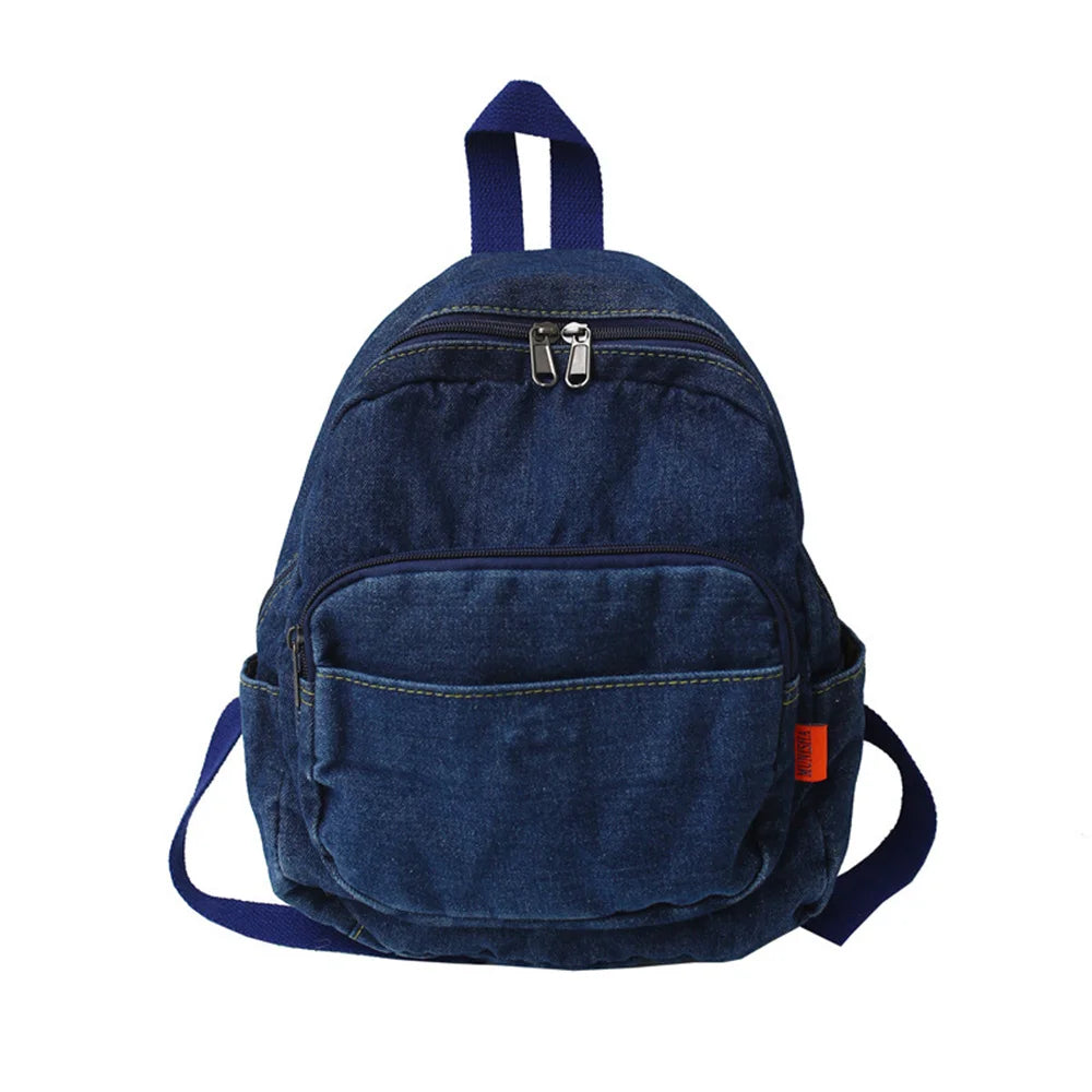 Kawaii Custom Mini Denim Backpack πβ¨ | Personalized Embroidery Name π | Stylish Gift for Trendy Young Ladies ππ