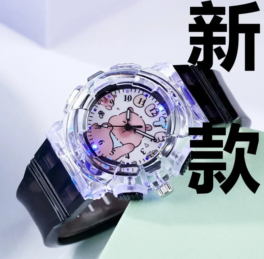 Kawaii Capybara LED Quartz Watch πΎβ¨ - Adorable Cartoon Timepiece for Kids π - Perfect Birthday Gift! π