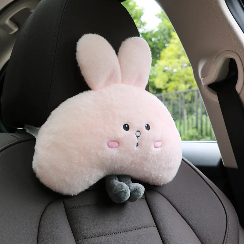 White Rabbit Car Neck Pillow π° | Kawaii Travel Headrest & Cute Interior Accessory π | Perfect Gift! π