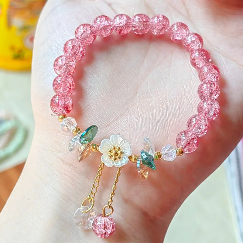 Charming Kawaii Daisy Gemstone Bracelet πΈβ¨