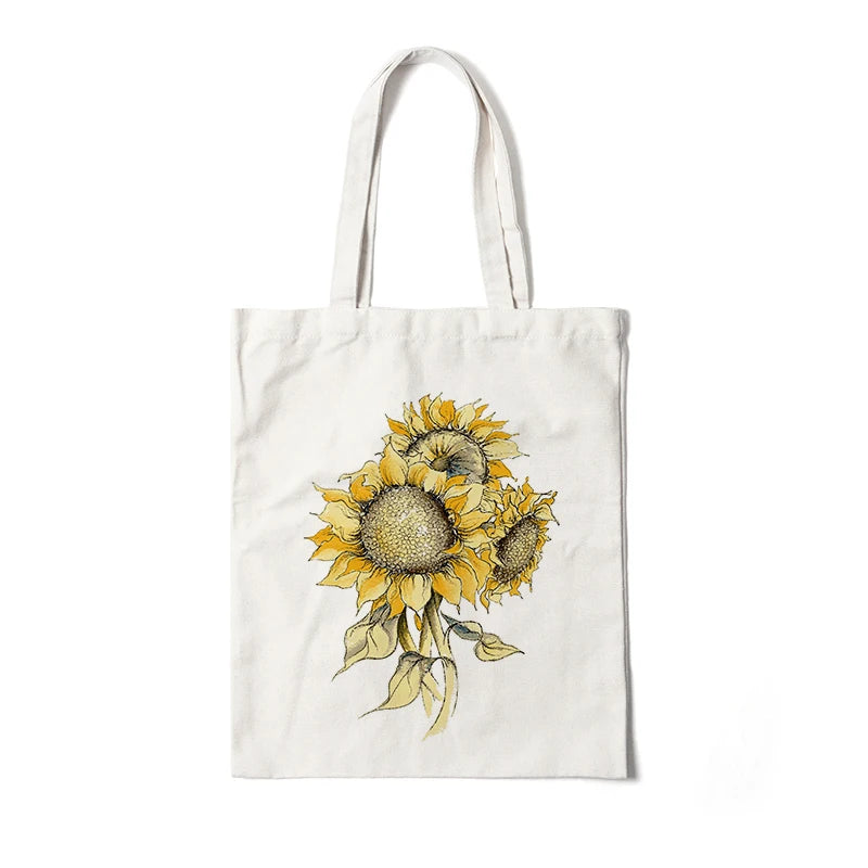 Kawaii Floral Canvas Tote πΌπ | Cute Eco-Friendly Shoulder Bag for School & Shopping πΈβ¨