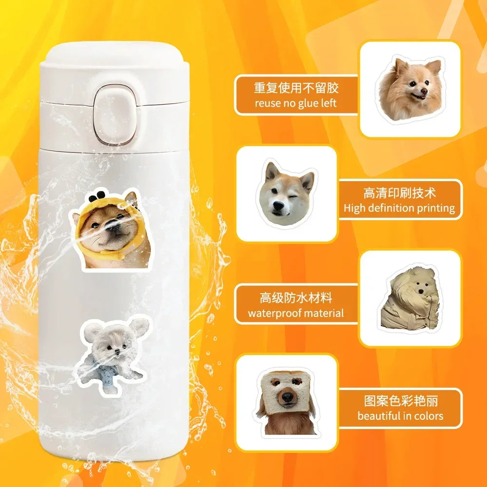 Adorable 100pcs Shiba Inu Kawaii Stickers πΆβ¨ - Fun Decorative Stationery for Kids & Students! ππ