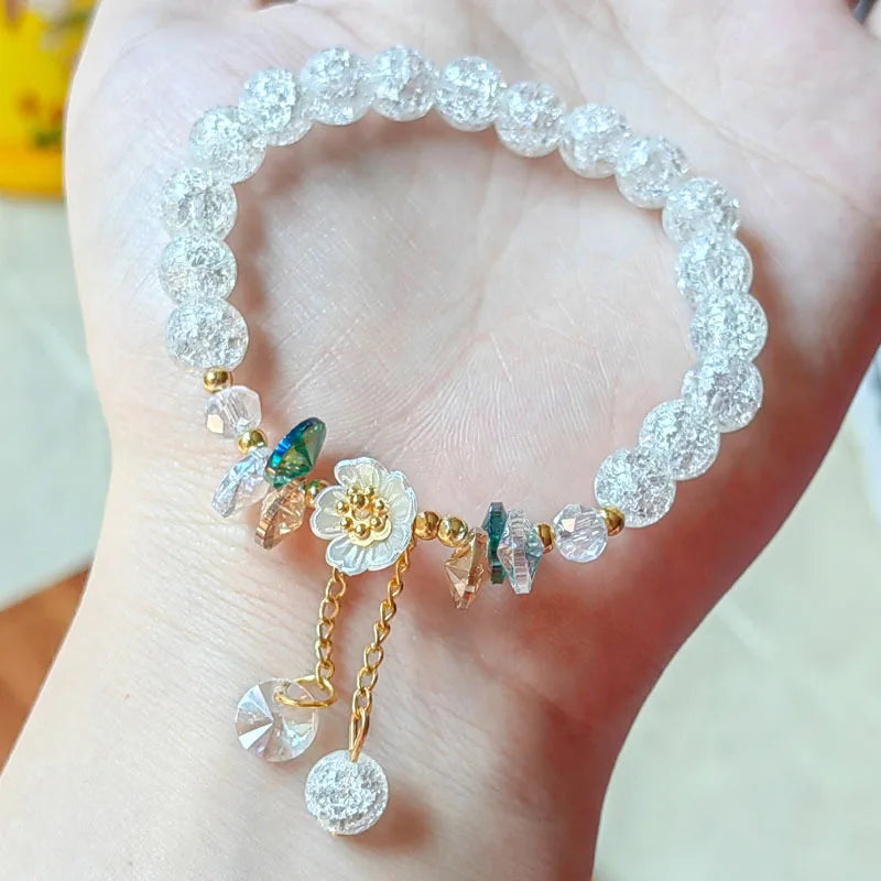 Charming Kawaii Daisy Gemstone Bracelet πΈβ¨