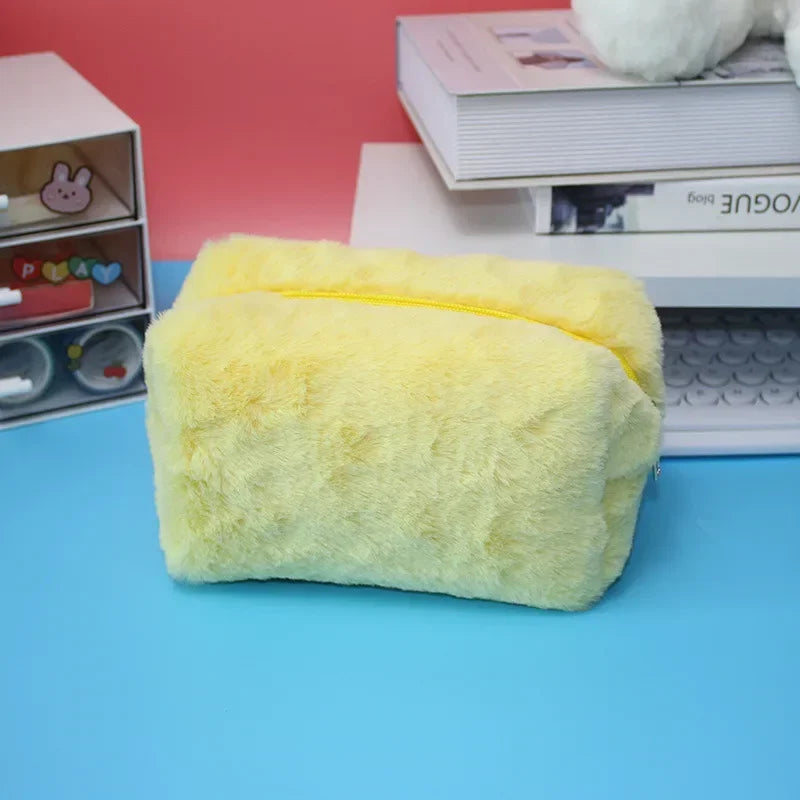 Adorable Kawaii Plush Pencil Case π | Cute Korean Stationery for School & Office βοΈ | Perfect for Girls! πΈ