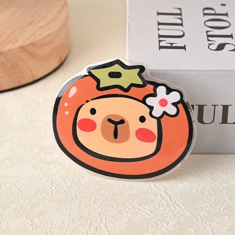Adorable Capybara Grip Tok πΈπΉ - Cute Flower Phone Stand & Holder for iPhone & Samsung! - Pixie Quill