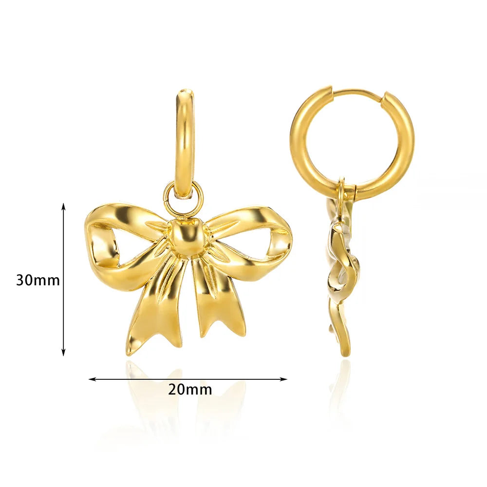 Charming Bow Stud Earrings πβ¨ | Kawaii Geometric Nail Design for Women | Cute Fashion Jewelry & Ear Accessories | Perfect Christmas Gift! ππ