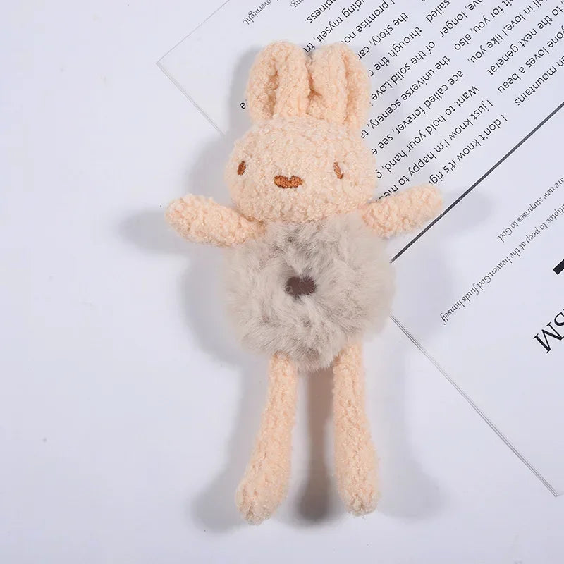 πΎ Adorable Plush Ponytail Headband - Cute Cartoon Animal Hair Ties for Kids! π