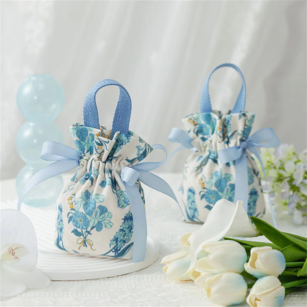Charming Floral Treat Bags πΈπ¬ - Adorable Drawstring Pouches for Sweet Surprises! πβ¨