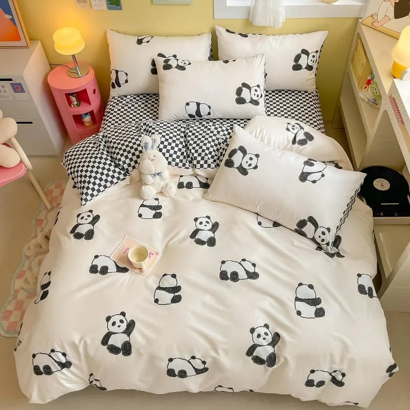 Kawaii Strawberry Dreams Duvet Cover Set - Adorable 3-Piece Cotton Bedding for Cozy Comfort ๐โจ