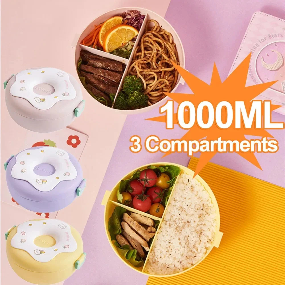 Kawaii Bento Lunch Box πΈπ - Adorable Leakproof Food Container for Kids & Toddlers | Perfect for School, Picnics & Travel! π±β¨