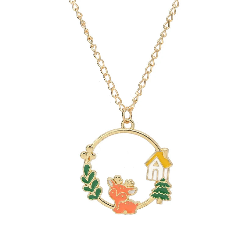 π°β¨ Adorable Sakura Bunny & Cat Pendant Necklace - Cute Charm for Trendy Ladies! πΈπ - Pixie Quill