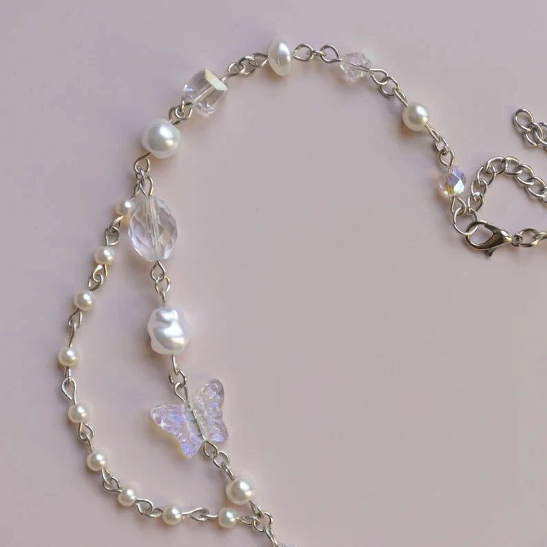 Kawaii Crystal Phoenix Heart Pendant Necklace πβ¨ | Angelcore Hummingbird Fairy Charm! ππ¦