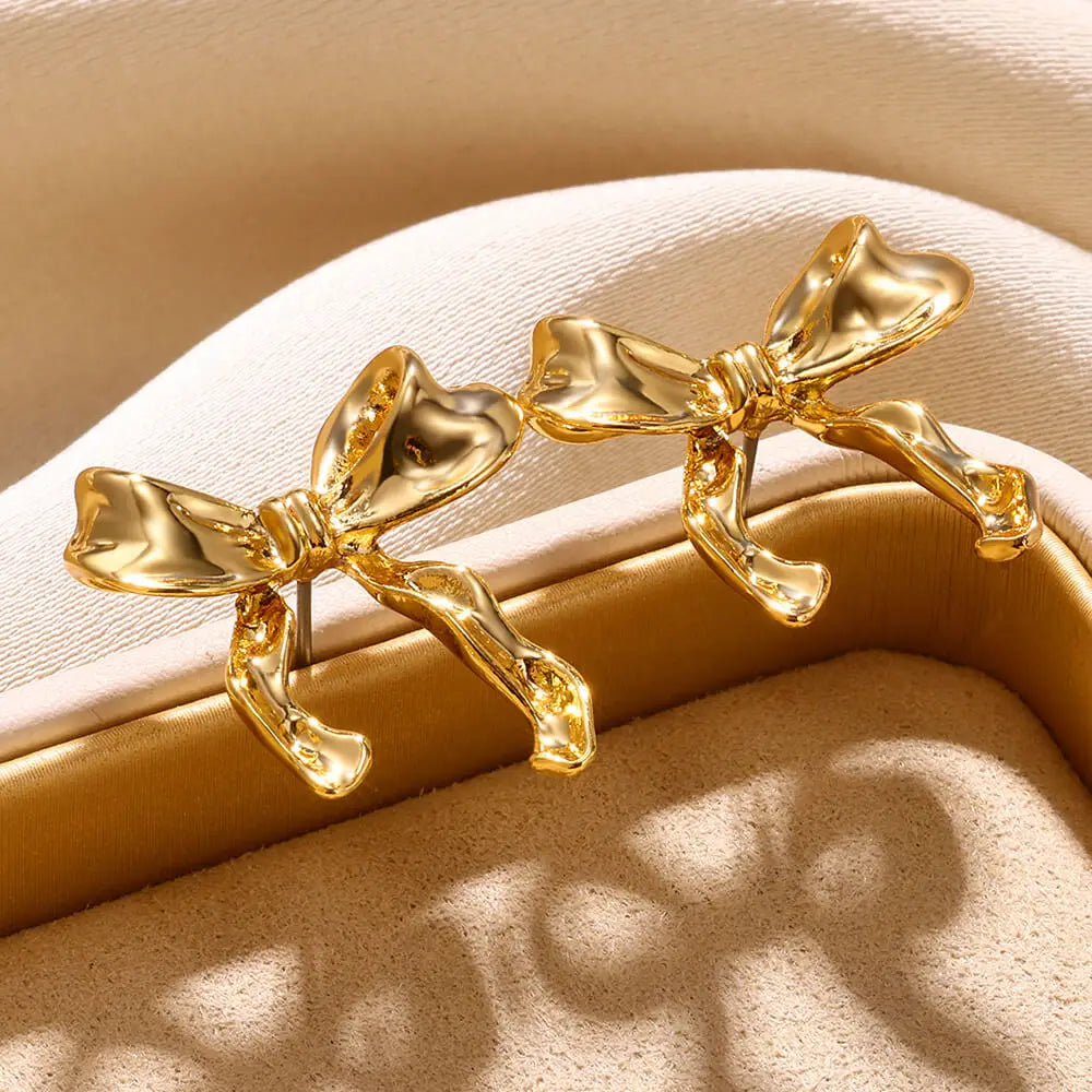 Charming Bow Stud Earrings πβ¨ | Kawaii Geometric Nail Design for Women | Cute Fashion Jewelry & Ear Accessories | Perfect Christmas Gift! ππ