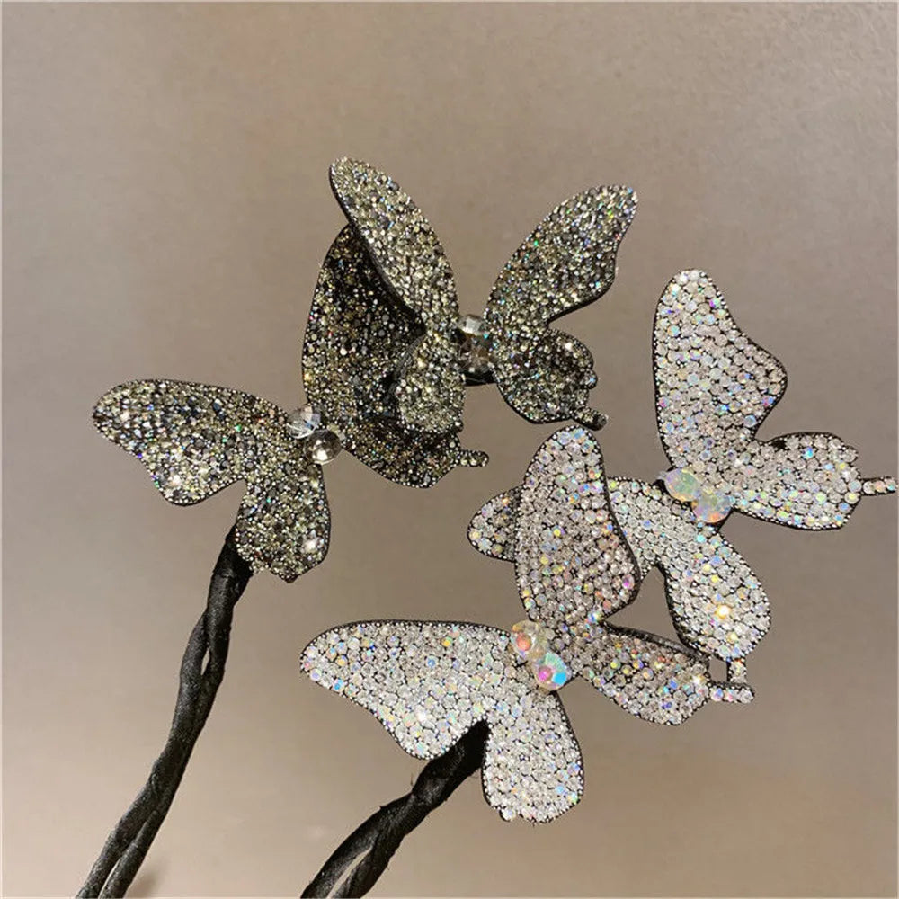 Kawaii Butterfly Hair Bun Maker π¦β¨ Cute DIY Styling Tool for Girls - Velvet & Pearl Hair Accessories!