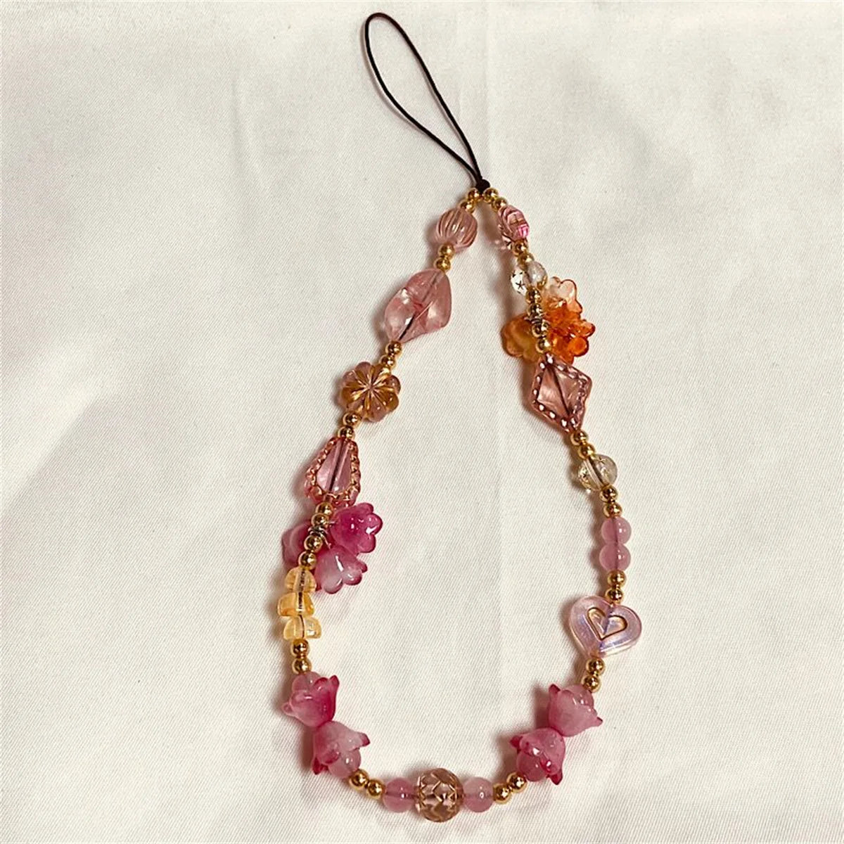 Vintage Bead Bracelet Wrist Strap Phone Case Keychain Bag Pendant ✨📱