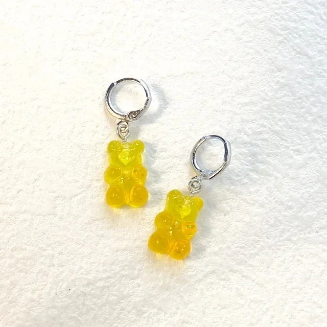 π Sweet Rainbow Bear Dangle Earrings π¬β¨ Cute Acrylic Drop Jewelry for Trendy Girls! π»π