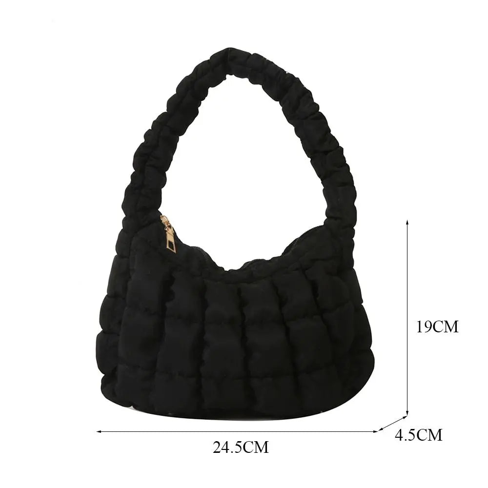 Kawaii Quilted Plaid Shoulder Bag πβ¨ | Lightweight & Cute Underarm Tote for Girls ππ