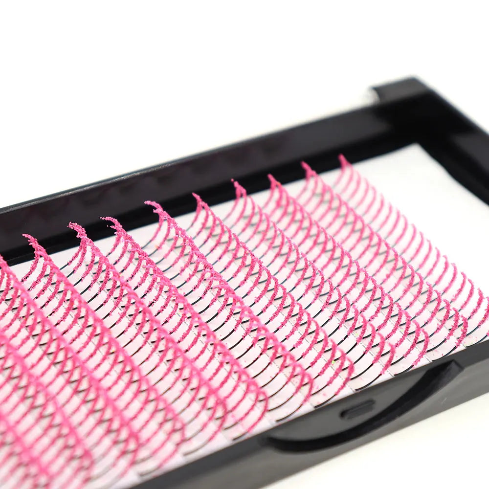 β¨ Kawaii Pink Glitter Fairy Spikes Lashes π Shimmering Diamond Eyelash Extensions π