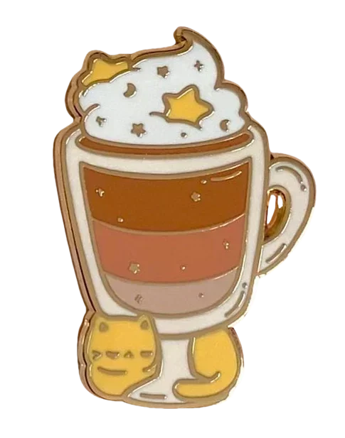 โจ Kawaii Celestial Cat Cafe Enamel Pin ๐ - Whimsical Accessory for Playful Styles! ๐พ