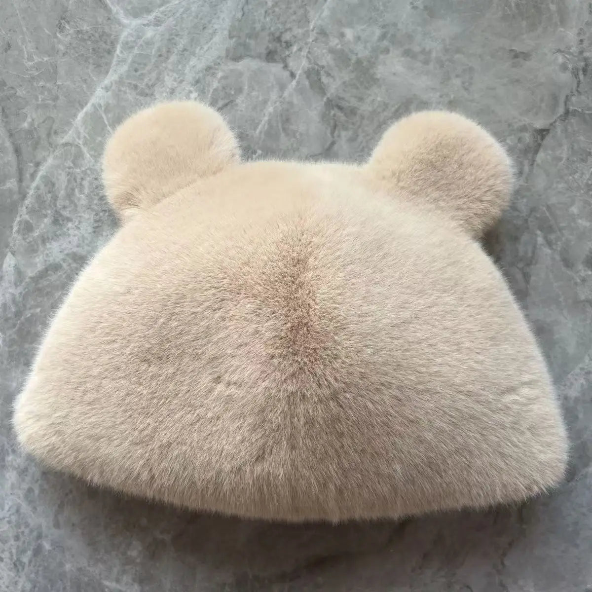 Cute Kawaii Black Bear Ears Plush Rabbit Fur Hat π»βοΈ | Cozy Knitted Cap for Winter Fun!