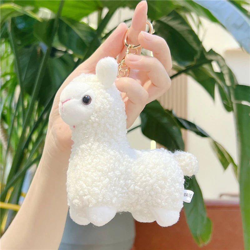 Adorable Kawaii Alpaca Plush Keychain 🦙✨ - Cute Backpack Charm & Gift Idea for Students! 🎁💕