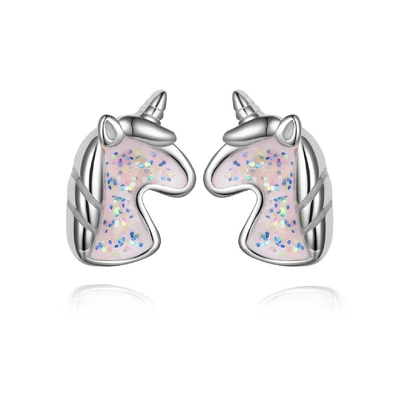 Kawaii Unicorn Stud Earrings πβ¨ | 925 Sterling Silver Cuties for Girls & Women ππ | Adorable Birthday Gift!