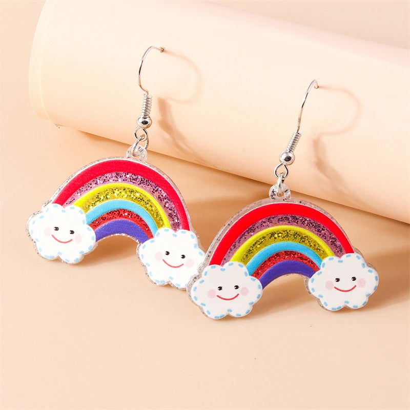 Kawaii Handmade Sunflower Drop Earrings ๐ผโจ | Cute Knitted Dangle Hooks for Party & Holiday Gifts ๐๐