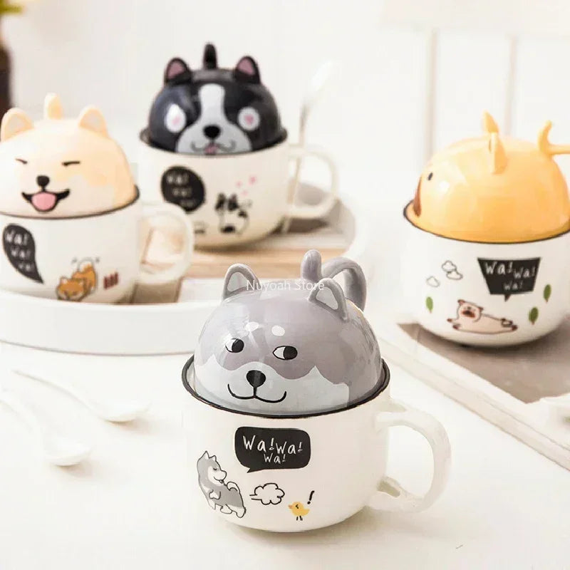 Adorable Kawaii Animal Mug with Lid πΆπ±β¨