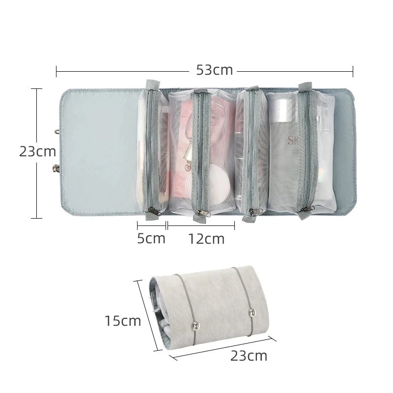 Cute Custom Name Embroidered Foldable Makeup Bag πΈβ¨ Portable & Stylish Toiletry Organizer for Women ππ