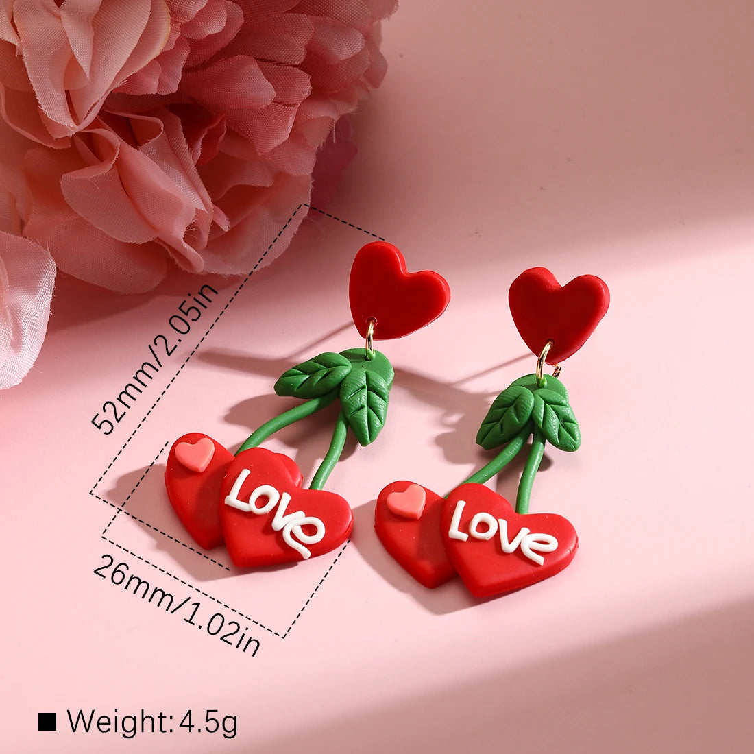 Kawaii Rainbow Heart Dangle Earrings ππ | Handmade Polymer Clay Fun Gifts for Girls & Women πβ¨