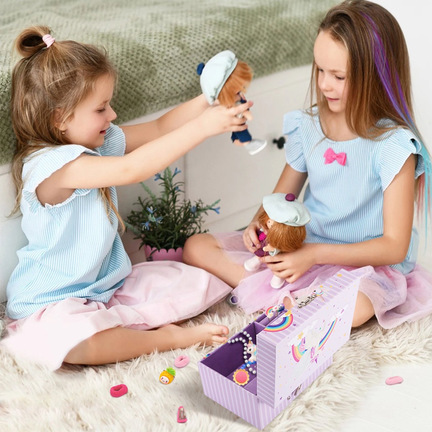 Kawaii Unicorn Music Box πβ¨ - Adorable Jewelry Storage for Girls π¦π | Rotating Ballet Decoration & Perfect Gift for Kids ππΆ