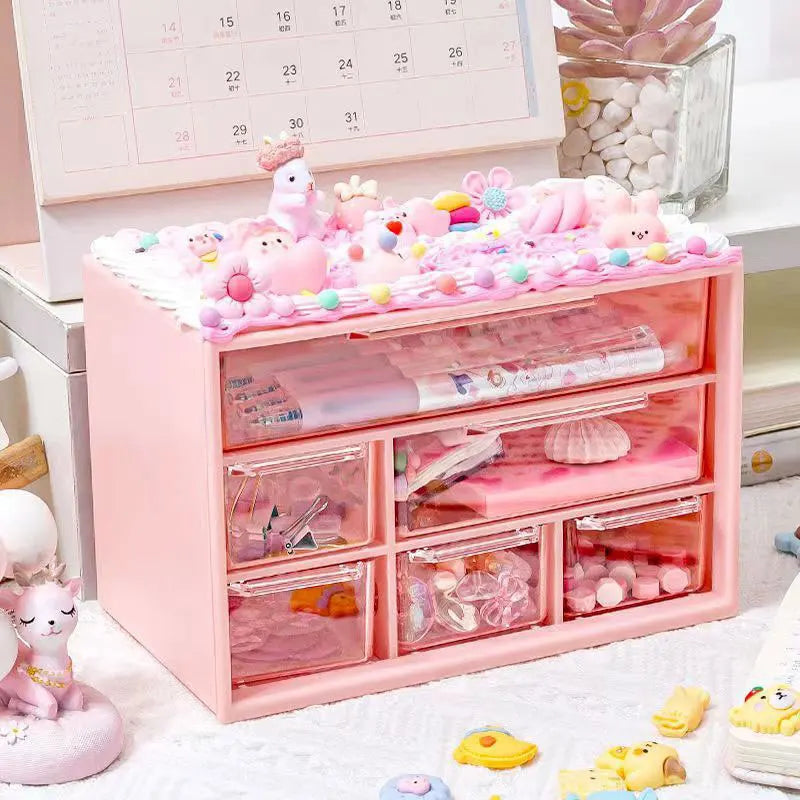 Kawaii Stackable & Foldable Desk Organizer πΈβ¨ | Cute Yiwi Stationery Holder for Students and Offices! ποΈπ