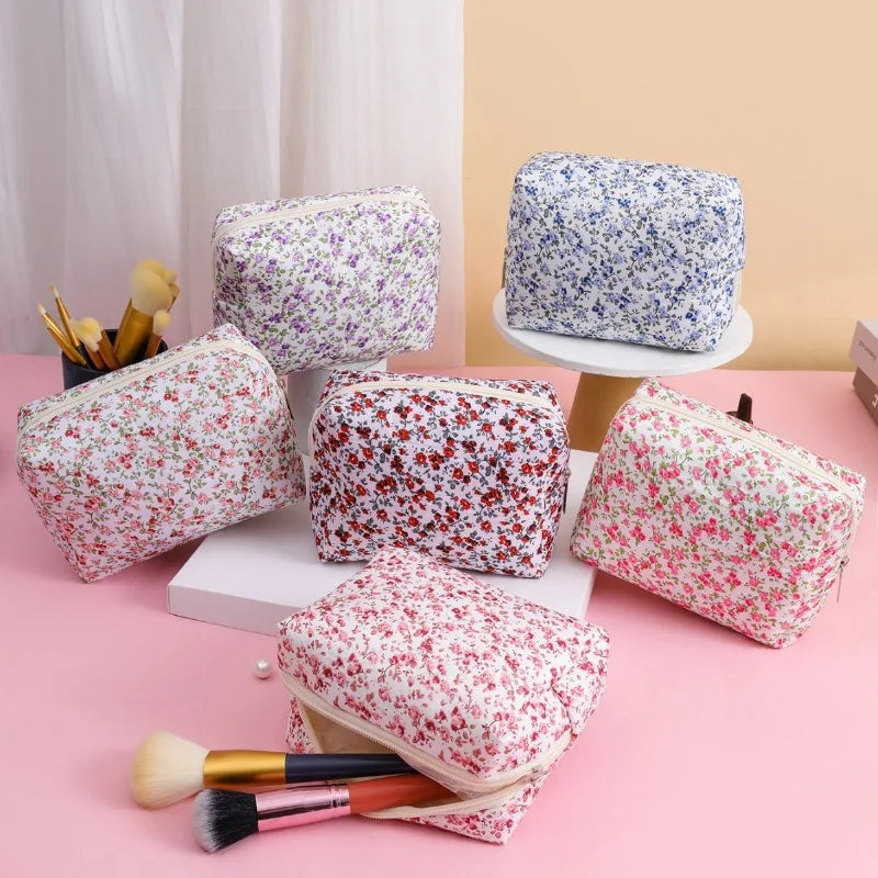 Kawaii Floral Makeup Organizer πΈβ¨ Cute Travel Case for Cosmetics & Brushes ππ