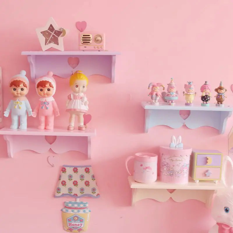 Kawaii Wooden Lace Wall Hanging Rack ๐ | Adorable Storage & Display Shelf for Cozy Spaces ๐กโจ
