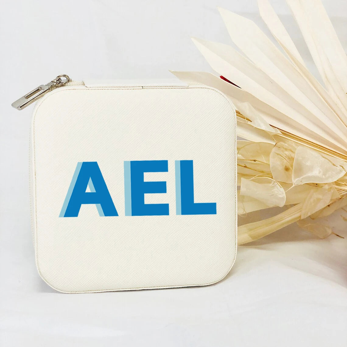 Kawaii Personalized Leather Travel Jewelry Case β¨π Cute Bridesmaid Gift Box for Her! ππ