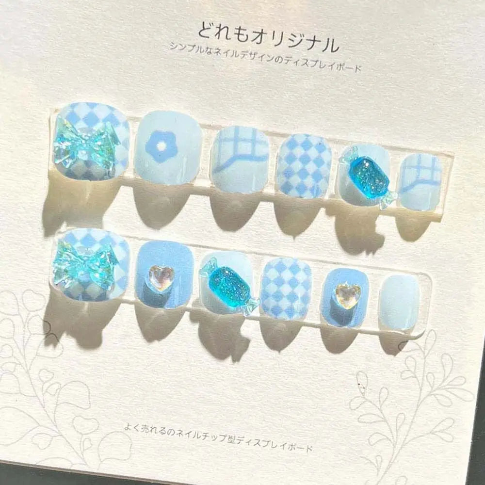 Kawaii Bunny Flower Fake Nails πΈπ° | Adorable Cartoon Nail Art for Kids π
β¨ - 12 Pcs Set